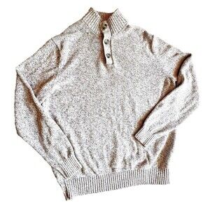 Vintage Izod  Cardigan Sweater Mens Large Gray  long sleeve Knit Acrylic